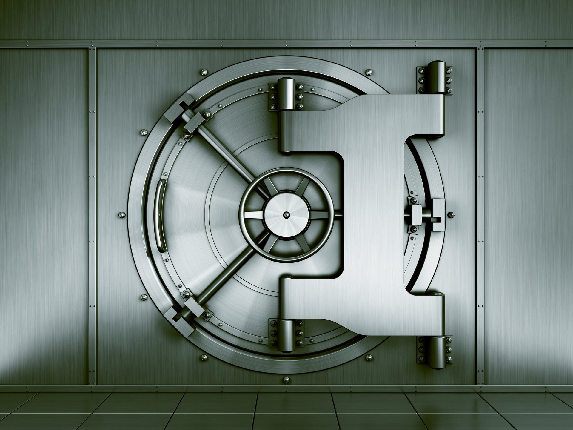 3D rendering of a bank vault